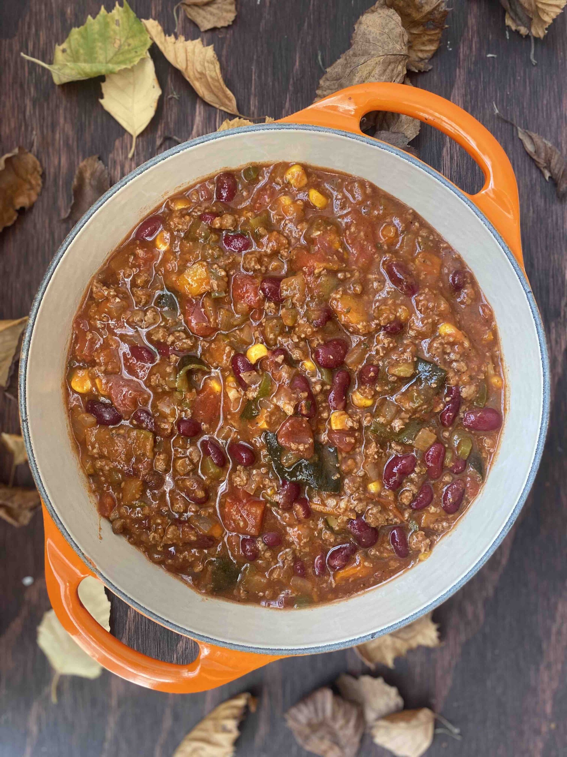 Bison Chili with Roasted Vegetables