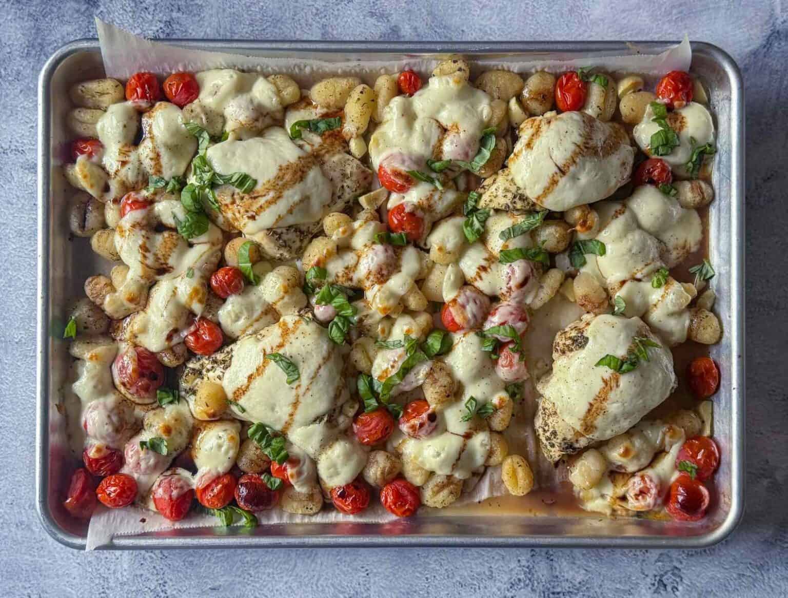 easy-sheet-pan-caprese-chicken-gnocchi-quick-recipe-the-sweet