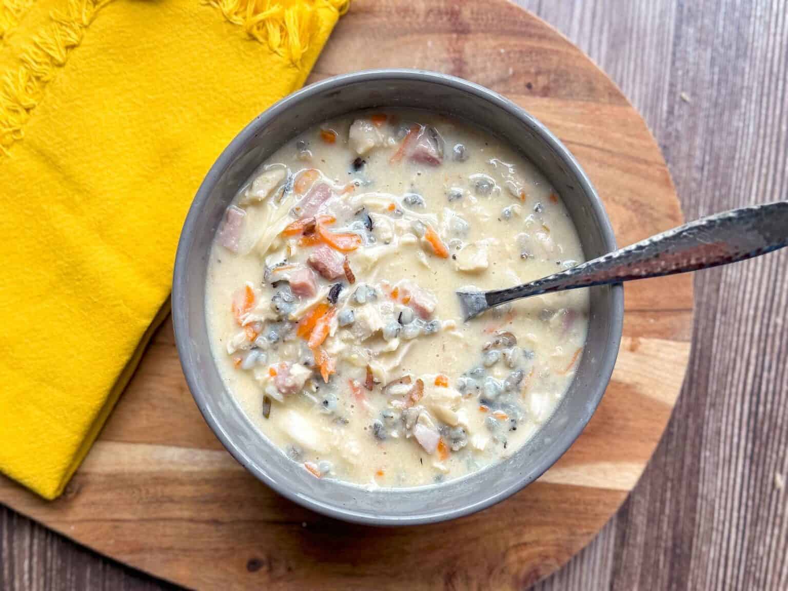 Minnesota Wild Rice Soup Recipe with Chicken & Ham